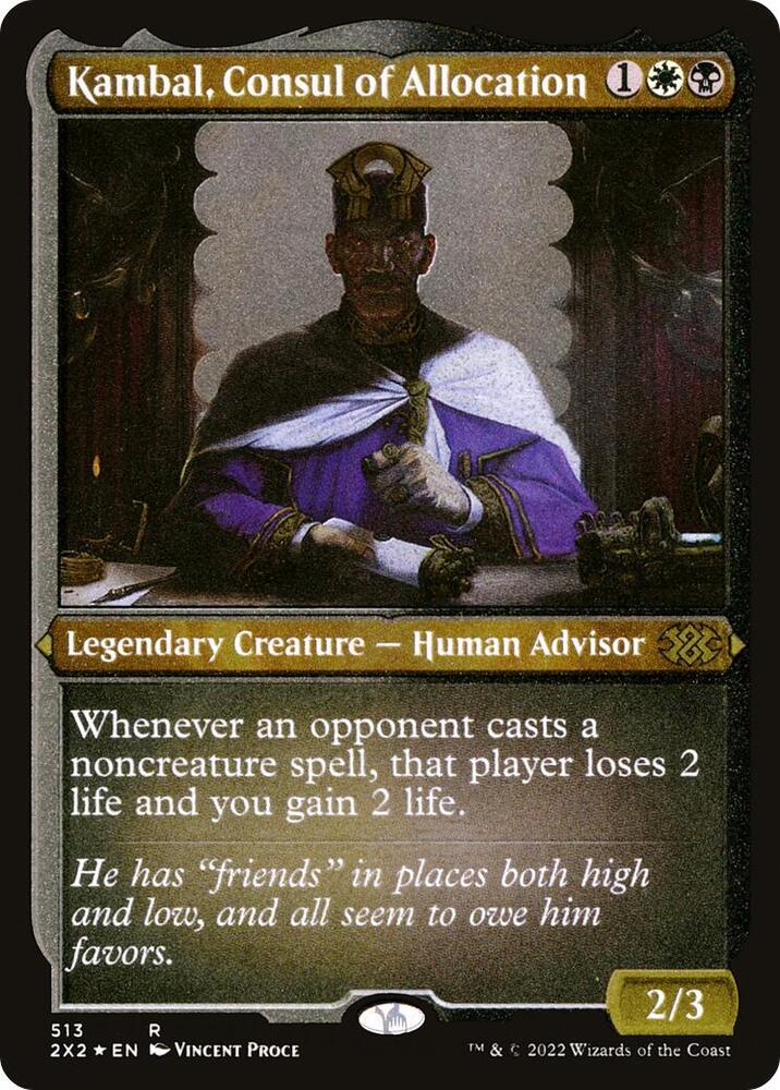 Kambal, Consul of Allocation (Foil Etched) 513 card from Double Masters 2022