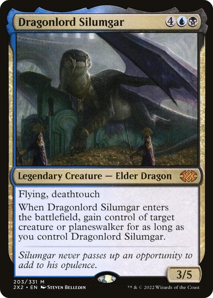 Dragonlord Silumgar 203 card from Double Masters 2022