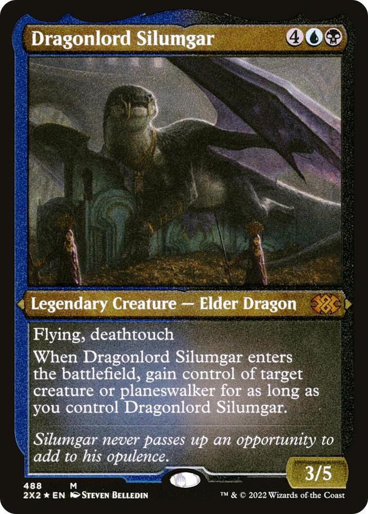 Dragonlord Silumgar (Foil Etched) 488 card from Double Masters 2022