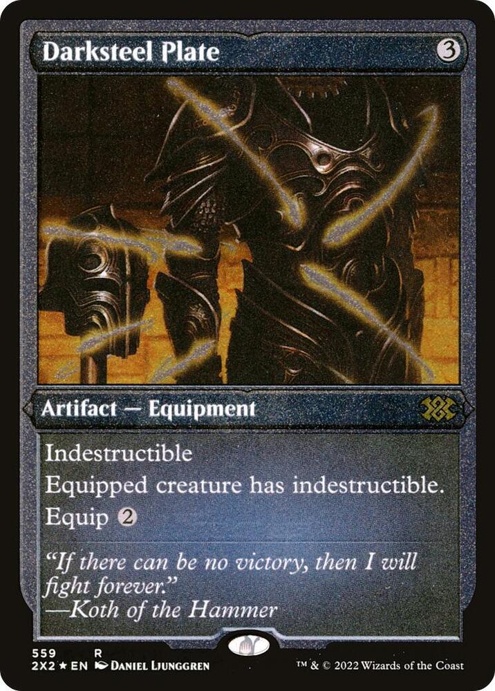 Darksteel Plate (Foil Etched) 559 card from Double Masters 2022