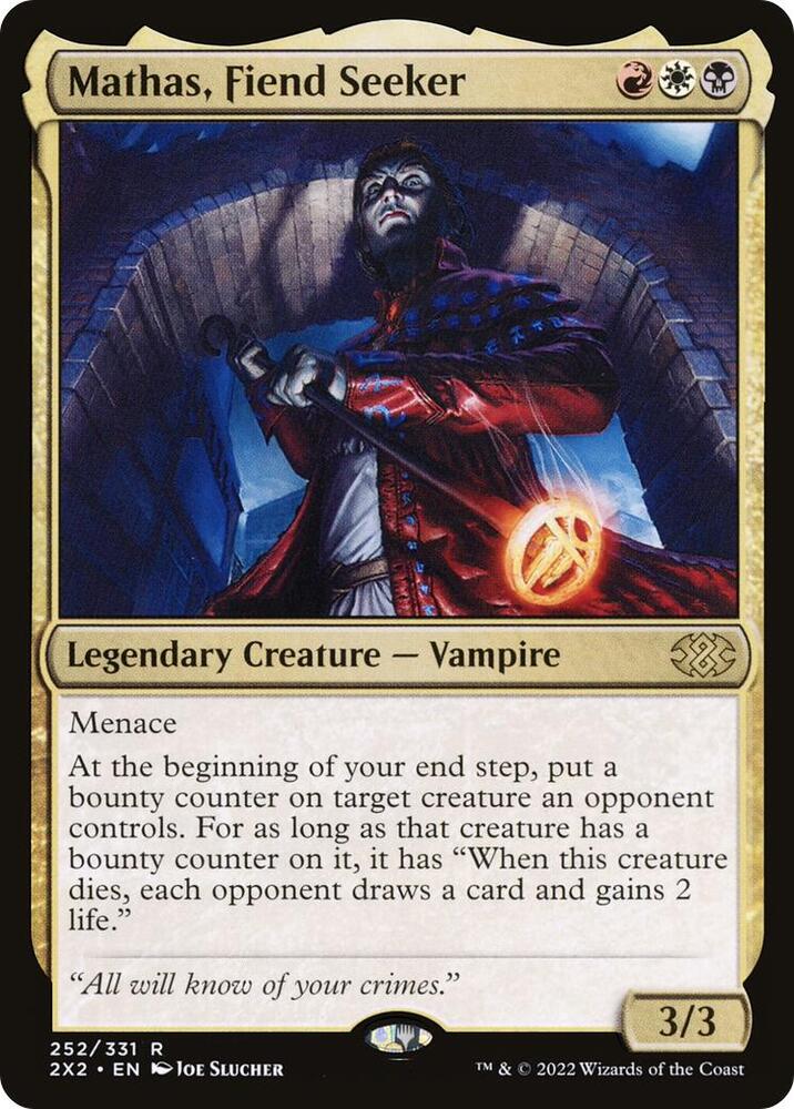 Mathas, Fiend Seeker 252 card from Double Masters 2022