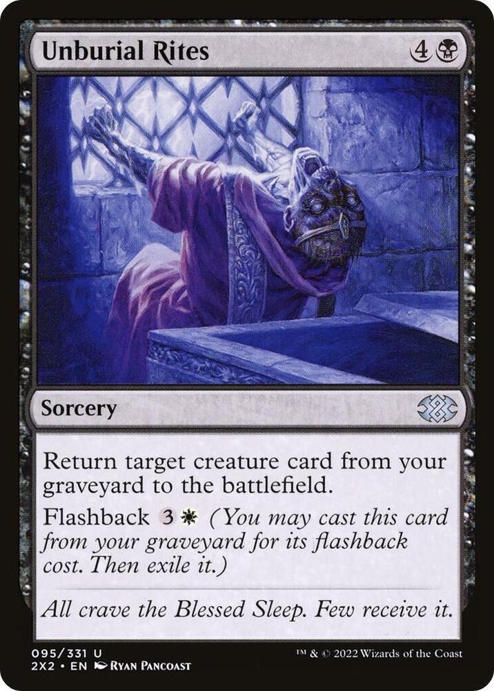Unburial Rites 95 card from Double Masters 2022