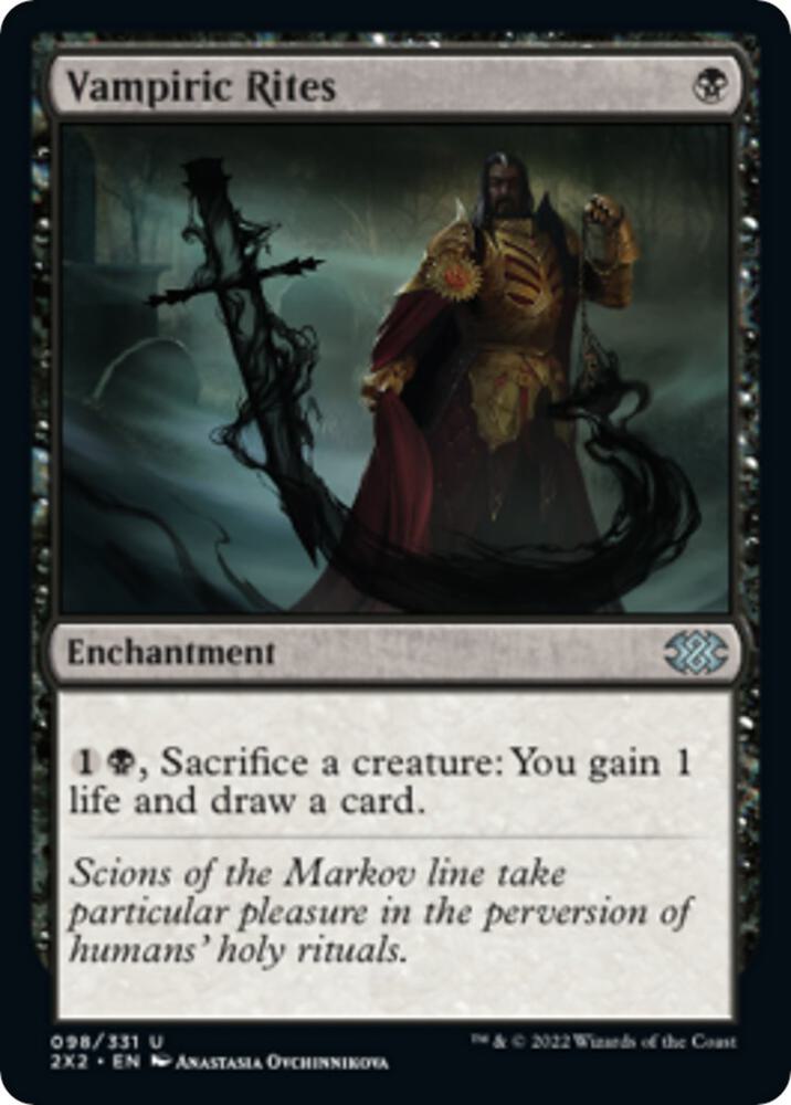 Vampiric Rites 98 card from Double Masters 2022