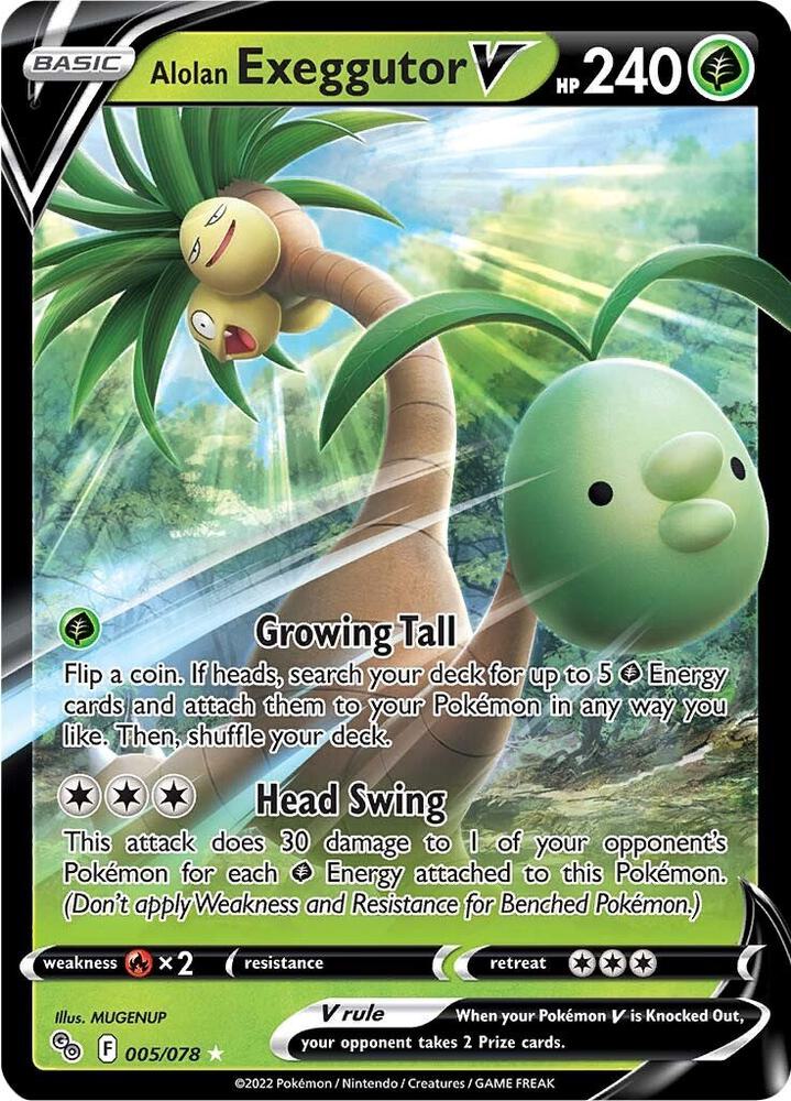 Alolan Exeggutor V 005/078 card from Pokemon GO