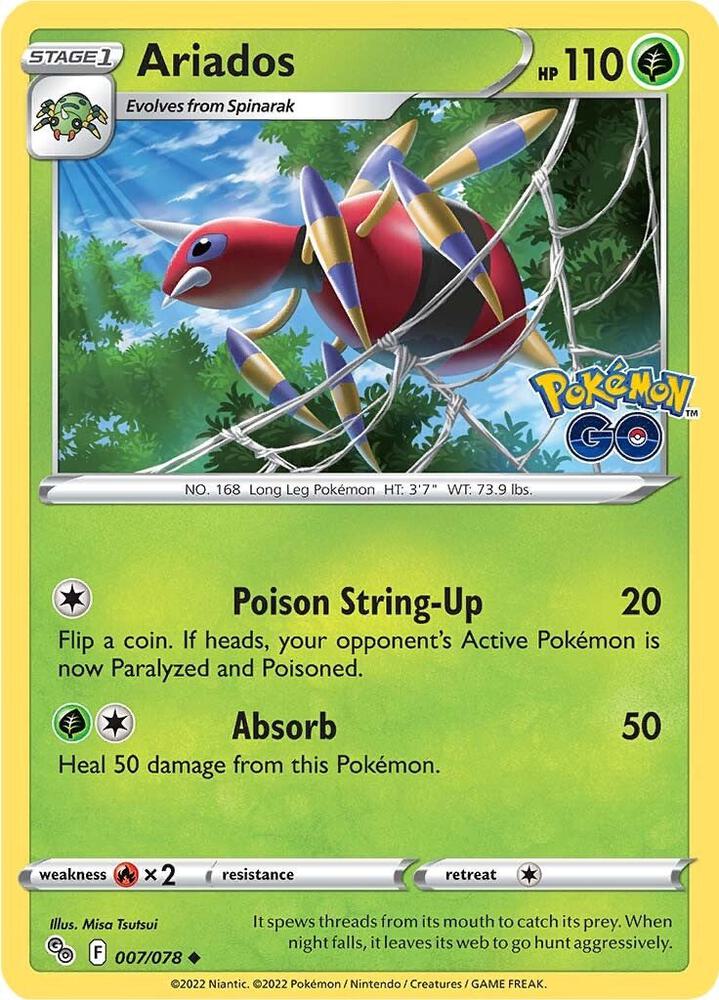 Ariados 007/078 card from Pokemon GO