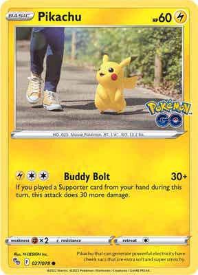 Pikachu (27) 027/078 card from Pokemon GO