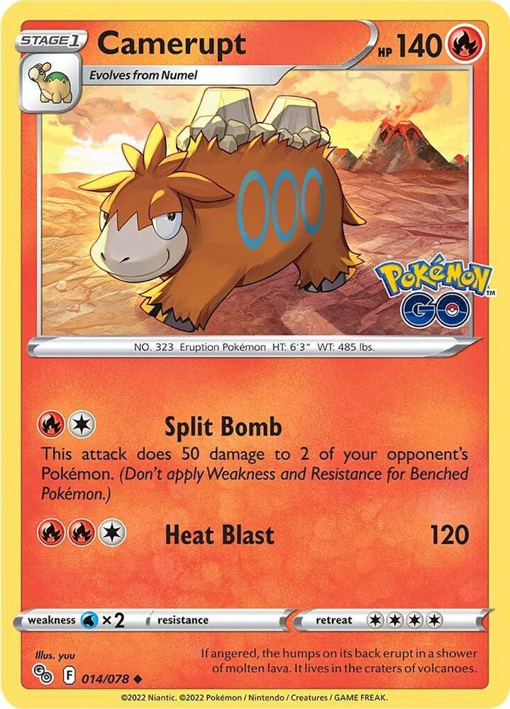 Camerupt 014/078 card from Pokemon GO