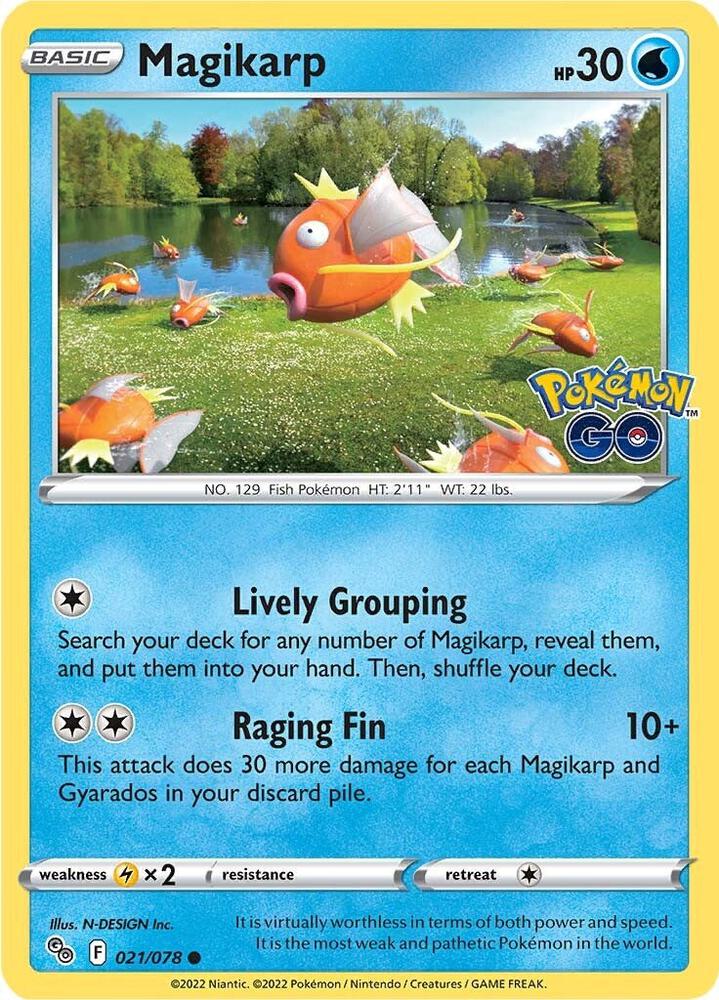 Magikarp 021/078 card from Pokemon GO