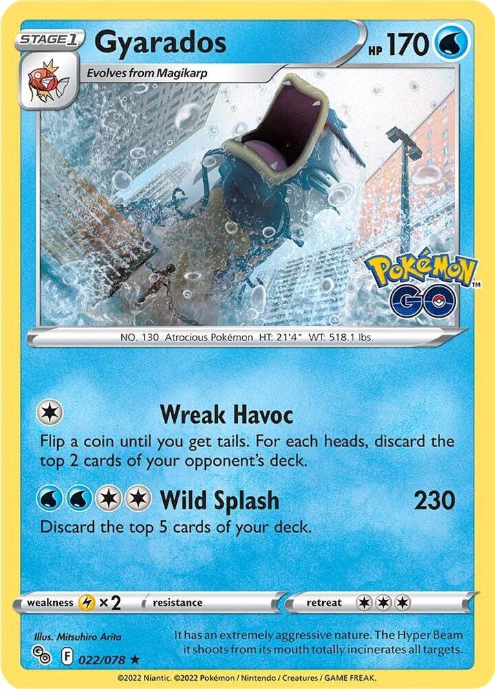 Gyarados 022/078 card from Pokemon GO