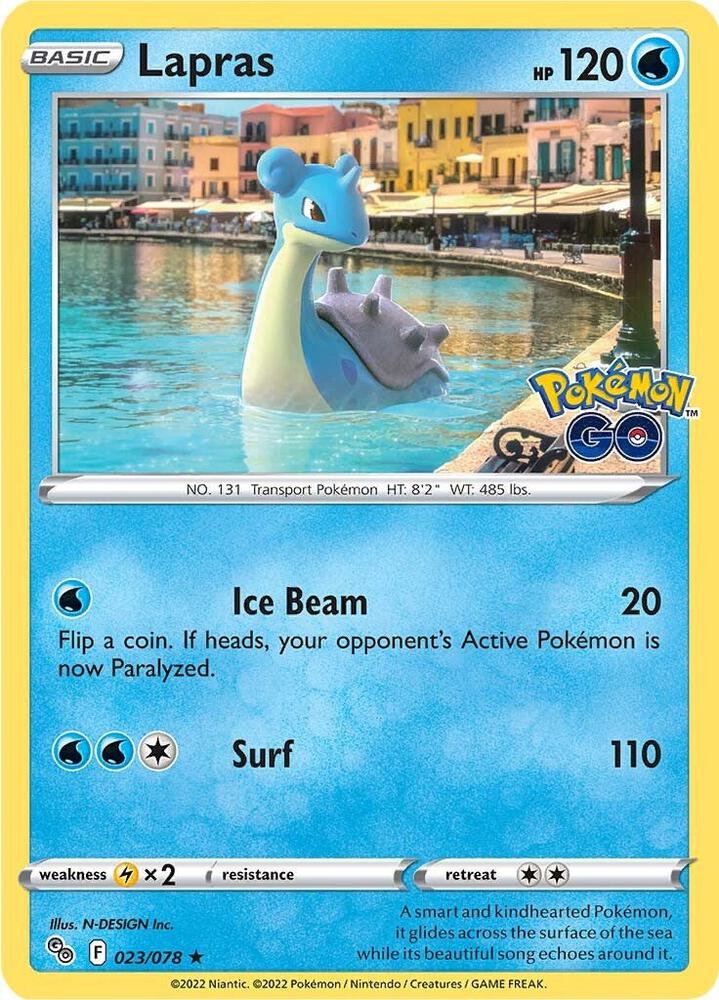 Lapras 023/078 card from Pokemon GO