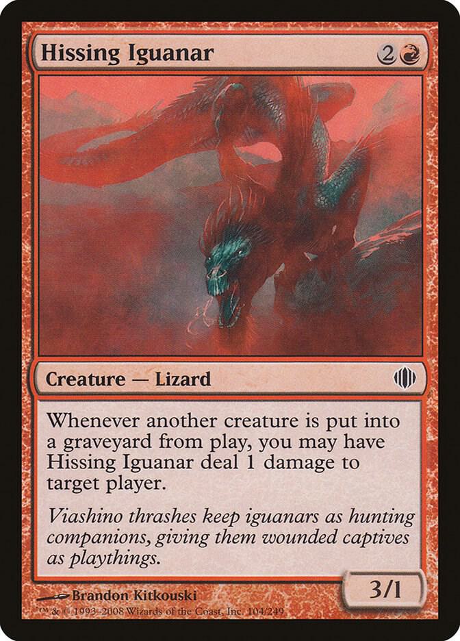 Hissing Iguanar 104 card from Shards of Alara