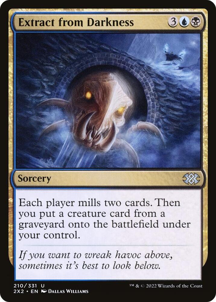 Extract from Darkness 210 card from Double Masters 2022