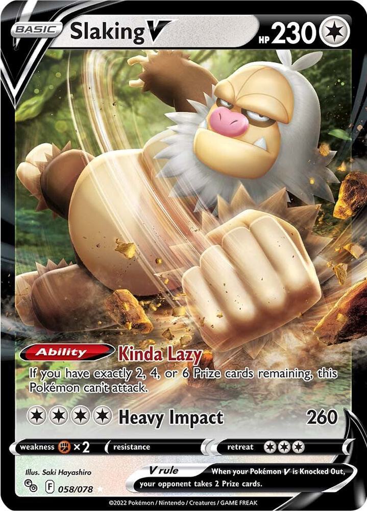 Slaking V 058/078 card from Pokemon GO