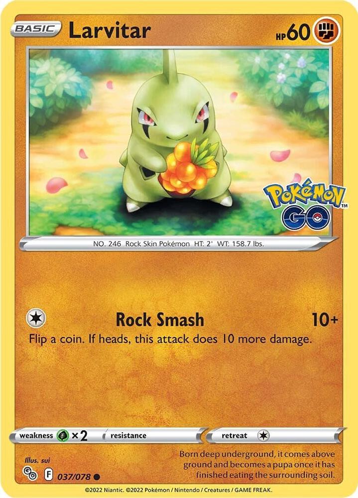 Larvitar 037/078 card from Pokemon GO