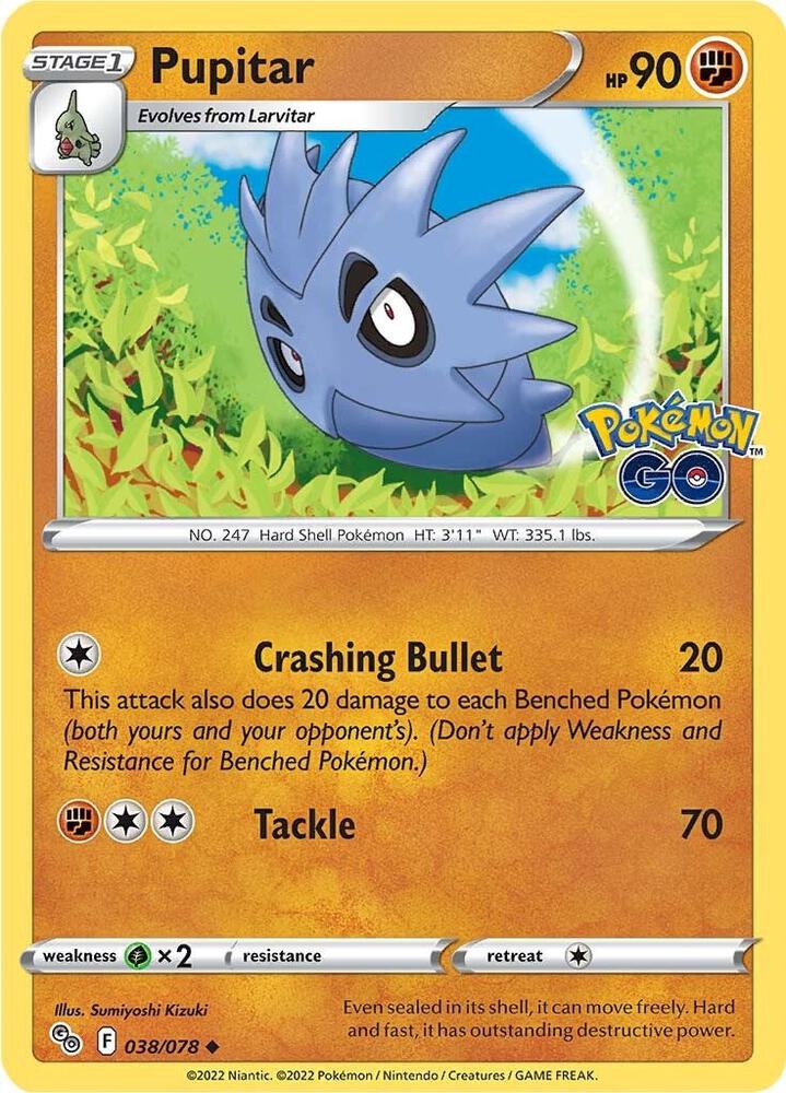 Pupitar 038/078 card from Pokemon GO