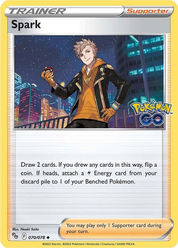 Spark 070/078 card from Pokemon GO