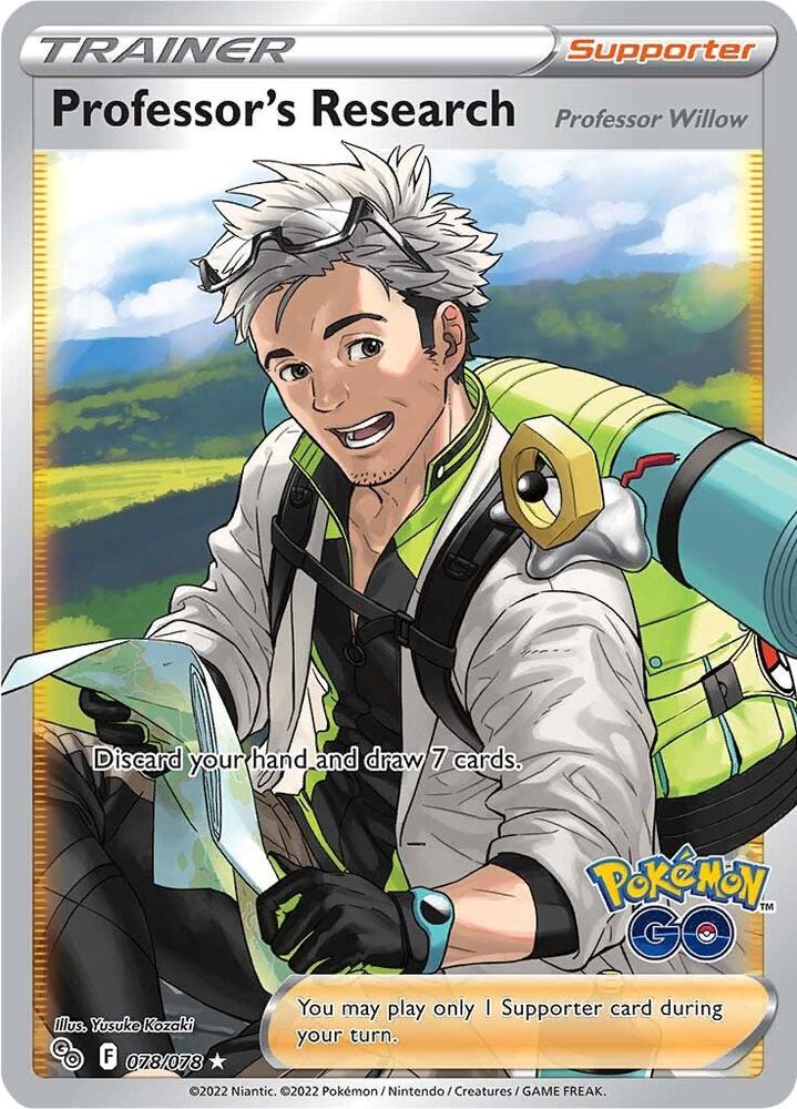 Professor's Research (Full Art) 078/078 card from Pokemon GO