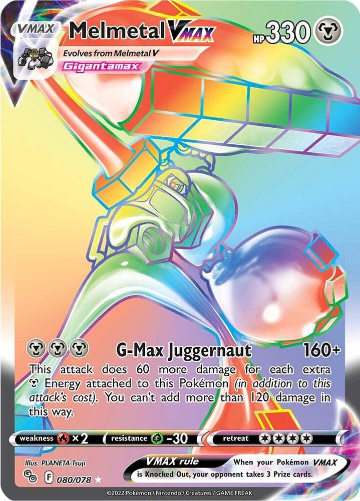 Melmetal VMAX (Secret) 080/078 card from Pokemon GO