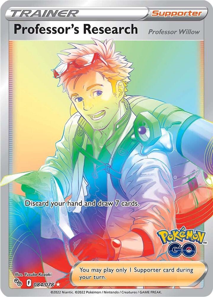 Professor's Research (Secret) 084/078 card from Pokemon GO