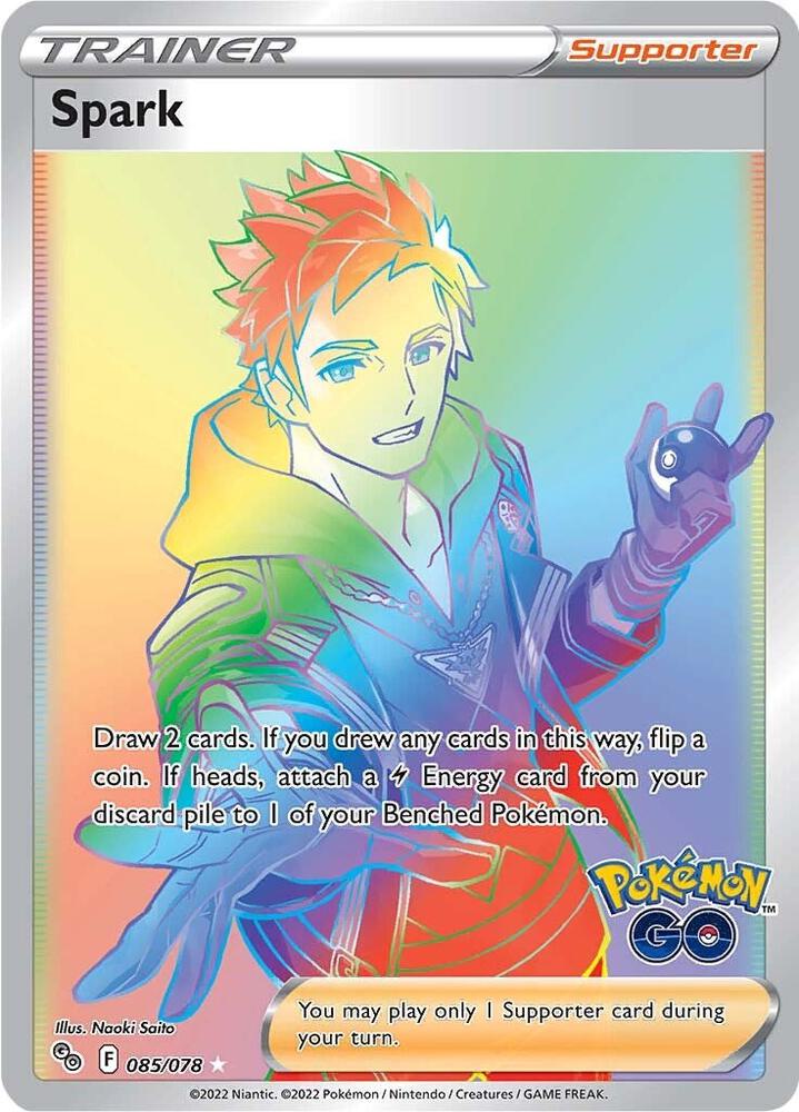Spark (Secret) 085/078 card from Pokemon GO