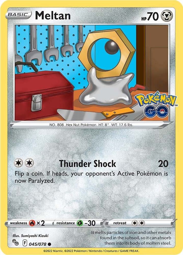 Meltan 045/078 card from Pokemon GO