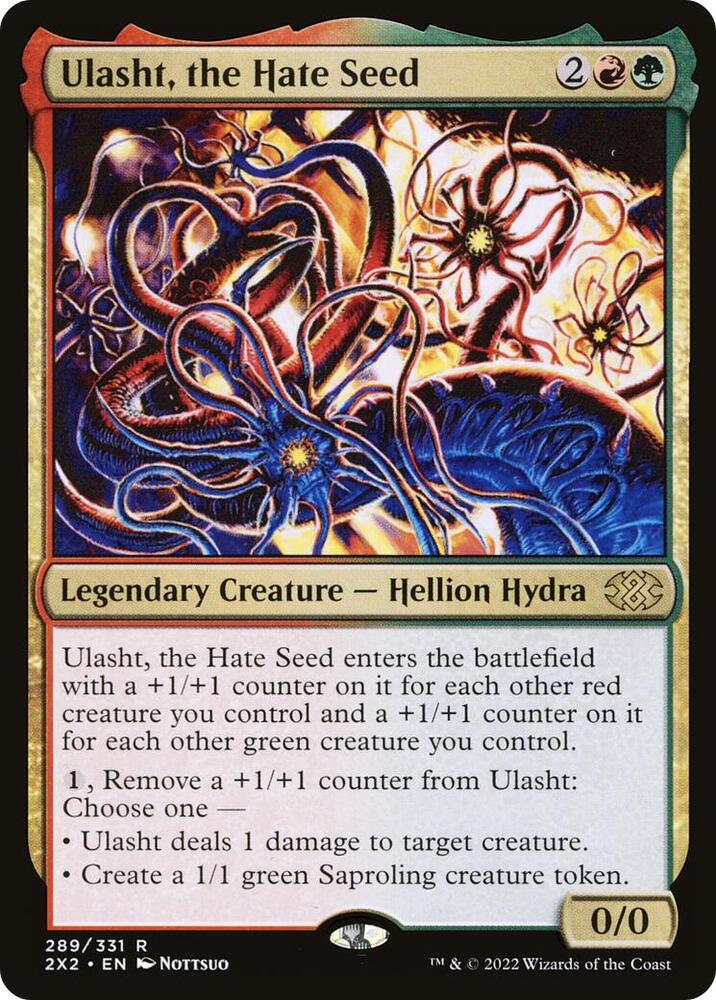 Ulasht, the Hate Seed 289 card from Double Masters 2022