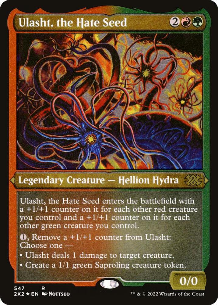 Ulasht, the Hate Seed (Foil Etched) 547 card from Double Masters 2022