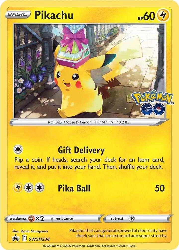 Pikachu SWSH234 card from SWSH: Sword & Shield Promo Cards