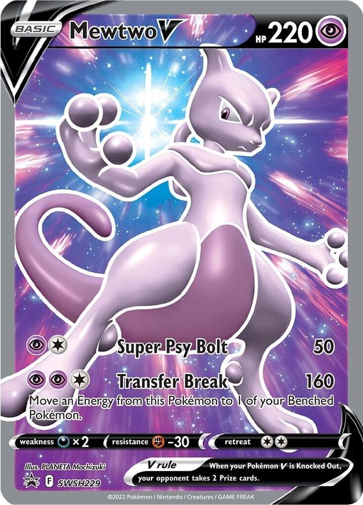 Mewtwo V SWSH229 card from SWSH: Sword & Shield Promo Cards