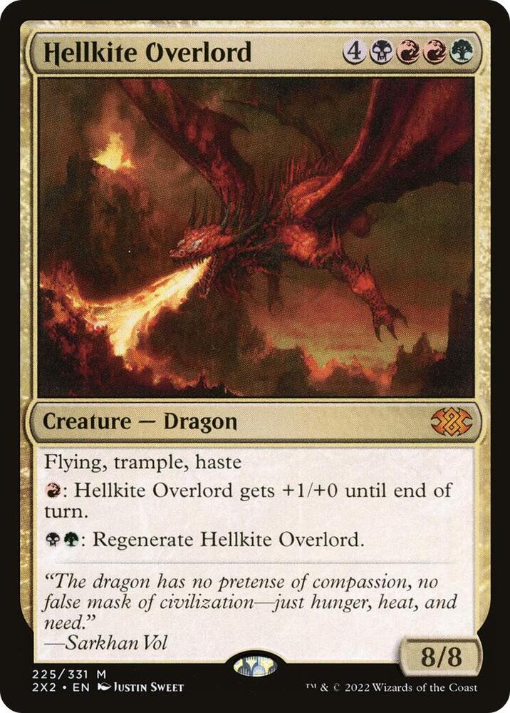 Hellkite Overlord 225 card from Double Masters 2022