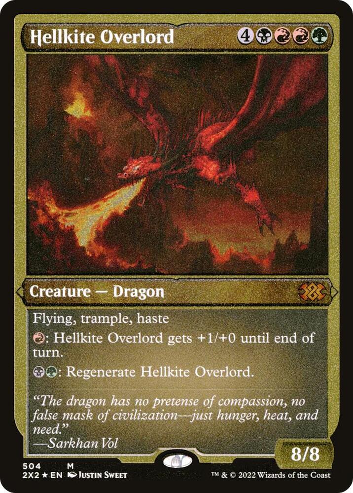 Hellkite Overlord (Foil Etched) 504 card from Double Masters 2022