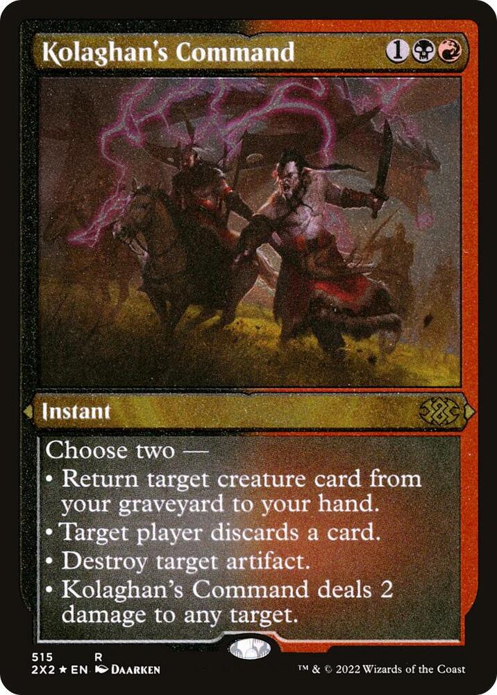 Kolaghan's Command (Foil Etched) 515 card from Double Masters 2022