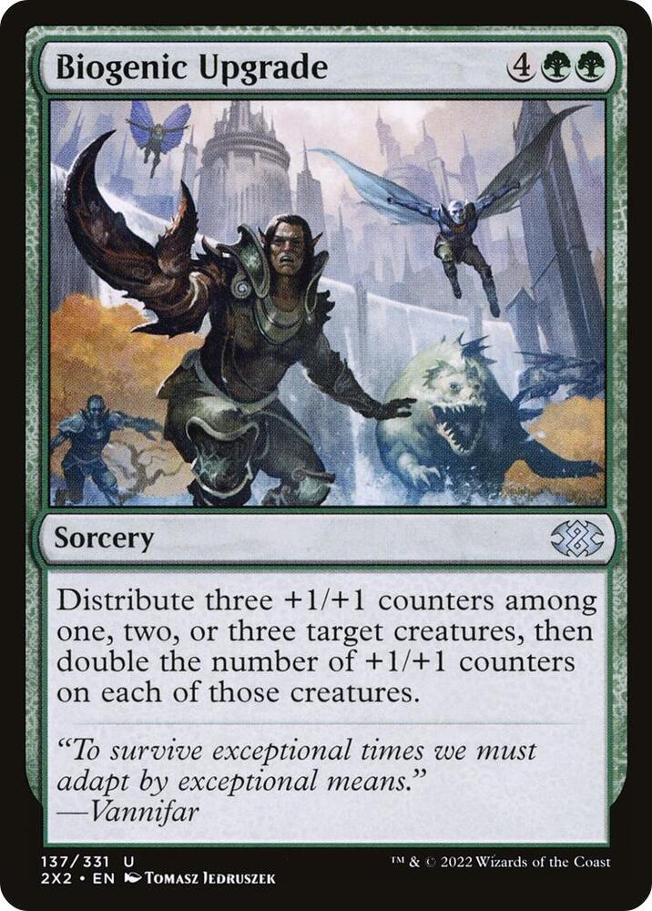 Biogenic Upgrade 137 card from Double Masters 2022