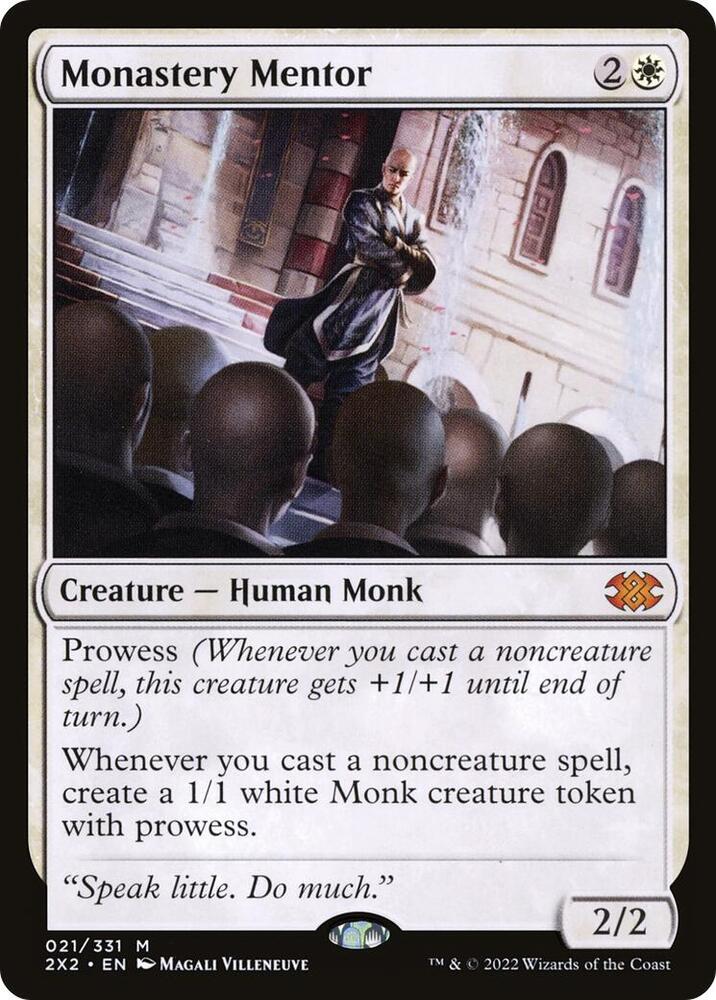 Monastery Mentor 21 card from Double Masters 2022