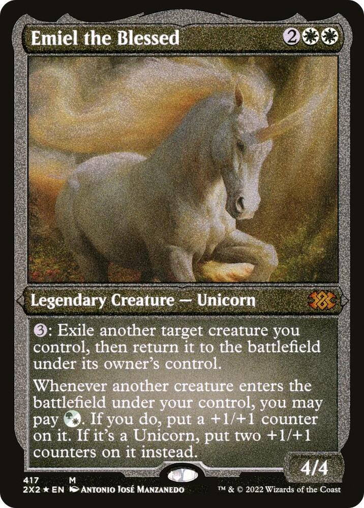 Emiel the Blessed (Foil Etched) 417 card from Double Masters 2022