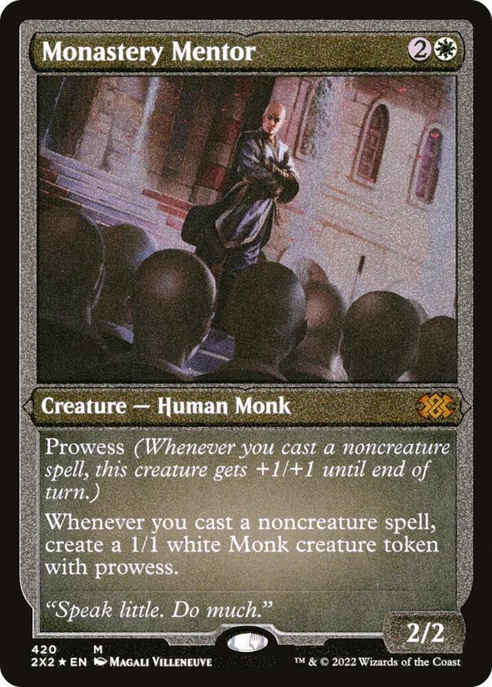 Monastery Mentor (Foil Etched) 420 card from Double Masters 2022
