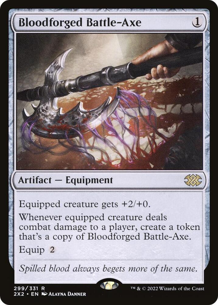 Bloodforged Battle-Axe 299 card from Double Masters 2022