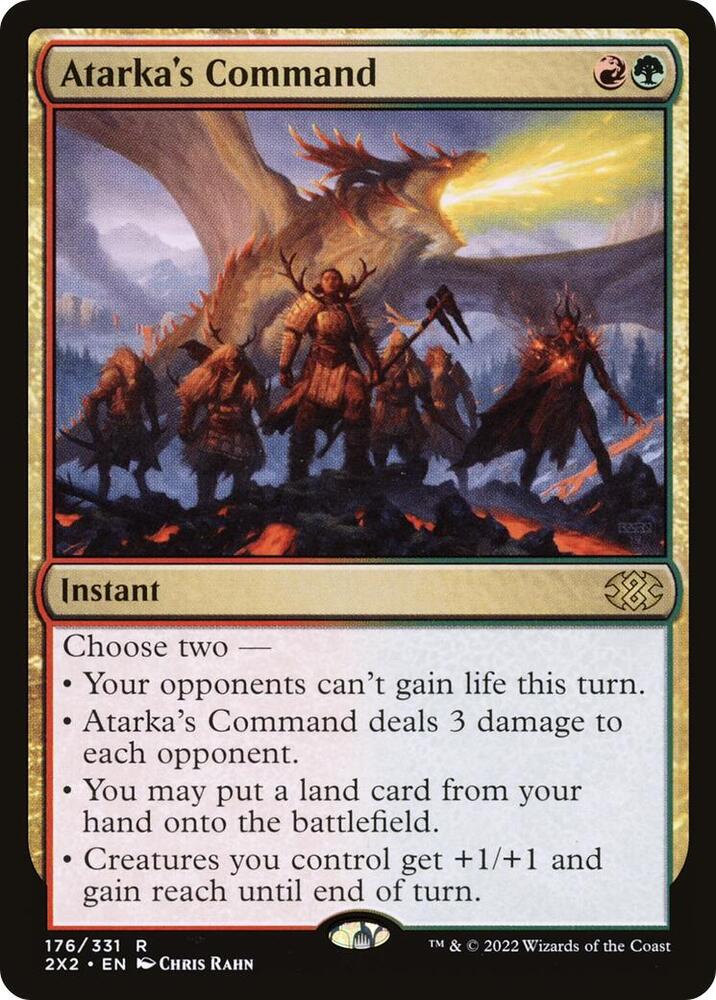 Atarka's Command 176 card from Double Masters 2022