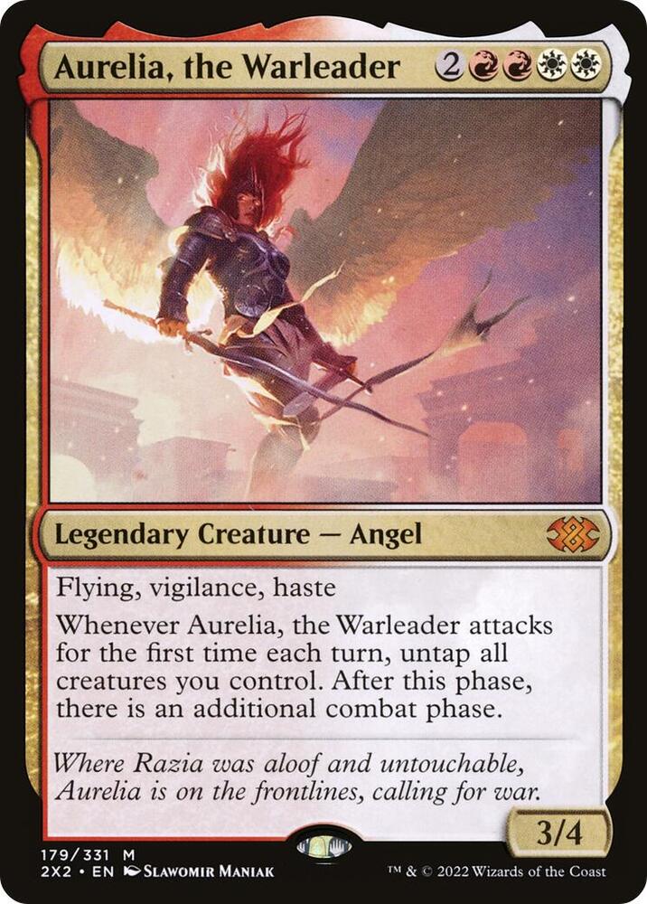 Aurelia, the Warleader 179 card from Double Masters 2022