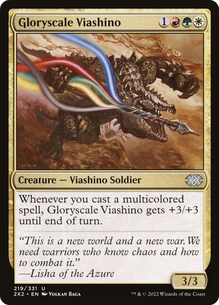 Gloryscale Viashino 219 card from Double Masters 2022