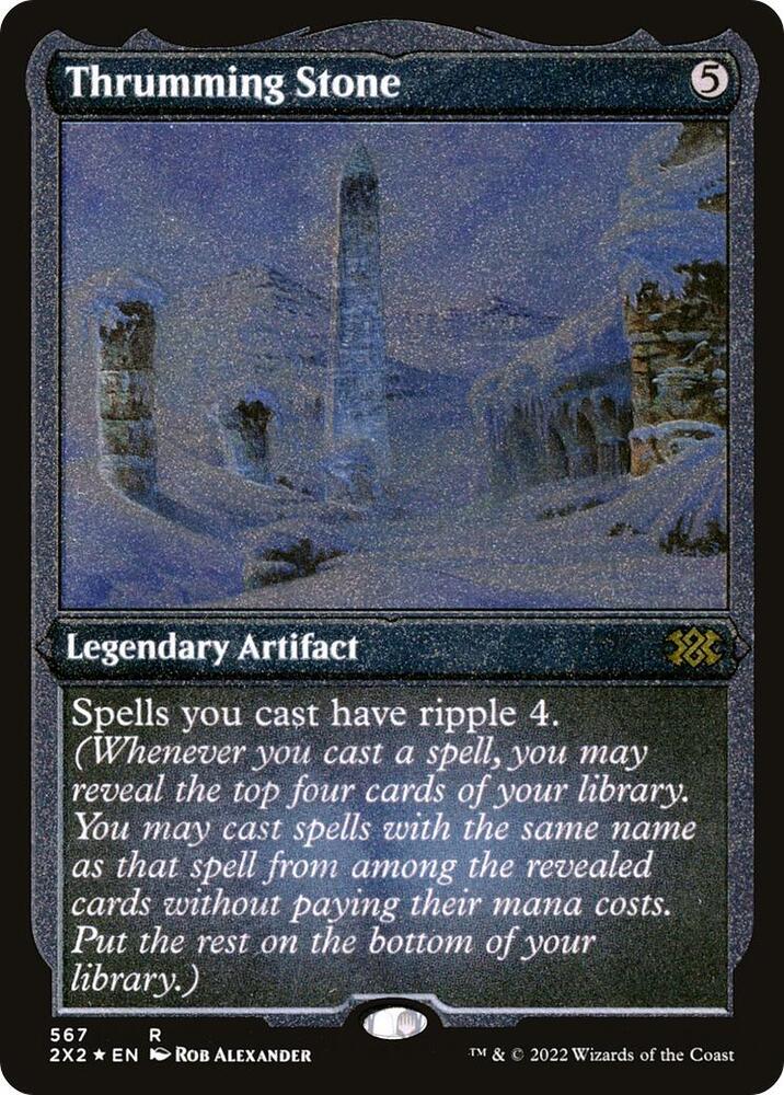 Thrumming Stone (Foil Etched) 567 card from Double Masters 2022