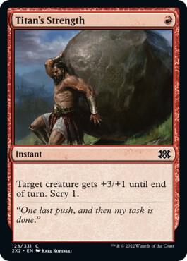 Titan's Strength 128 card from Double Masters 2022