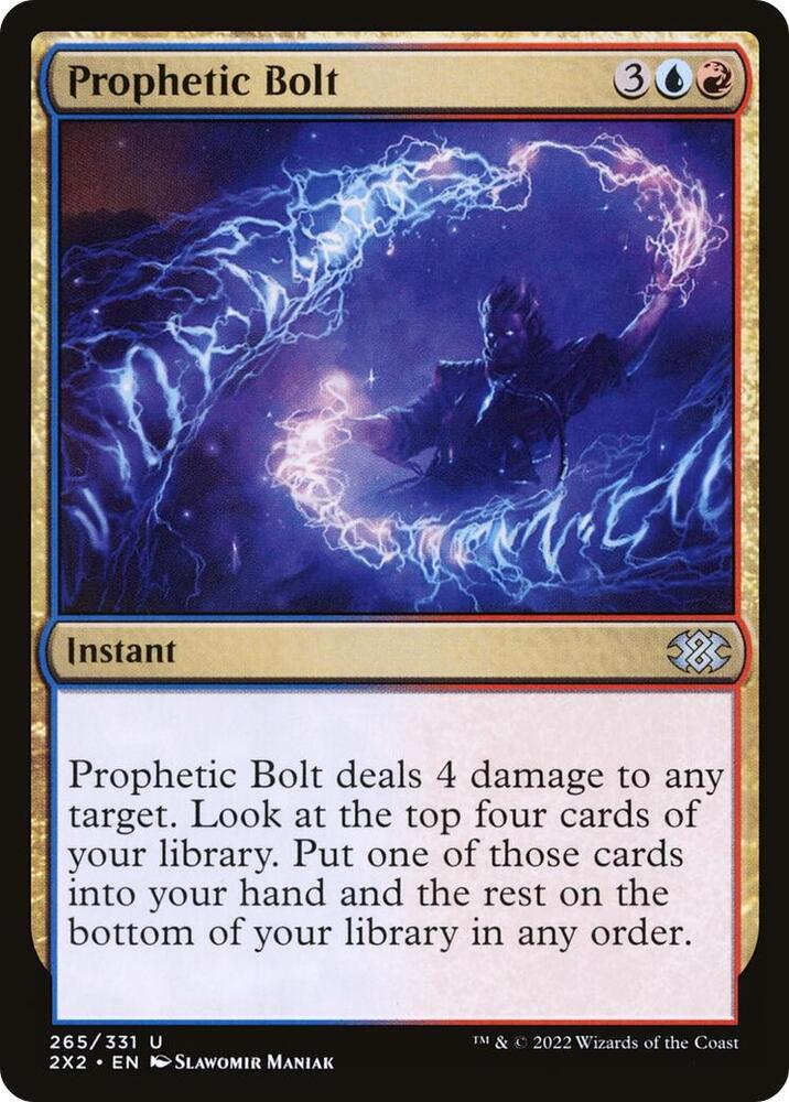 Prophetic Bolt 265 card from Double Masters 2022