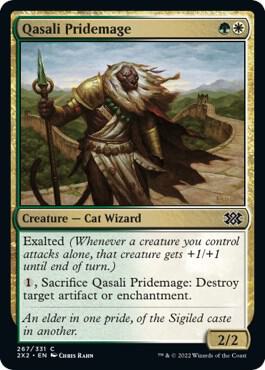 Qasali Pridemage 267 card from Double Masters 2022