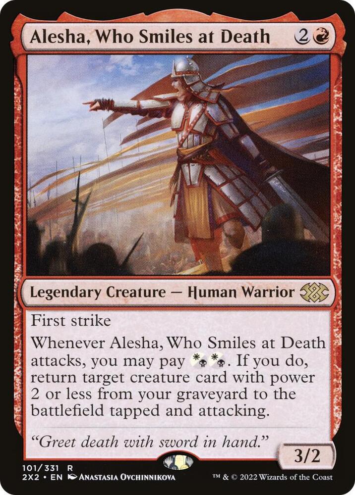 Alesha, Who Smiles at Death 101 card from Double Masters 2022
