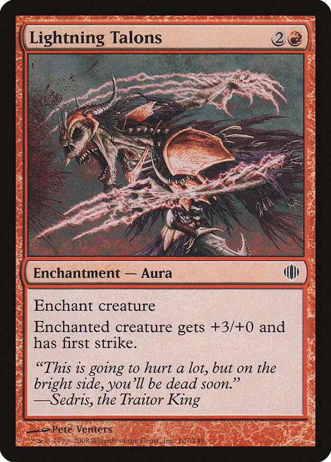 Lightning Talons 107 card from Shards of Alara