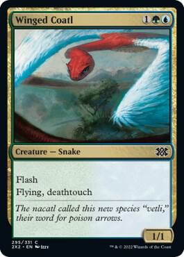 Winged Coatl 295 card from Double Masters 2022