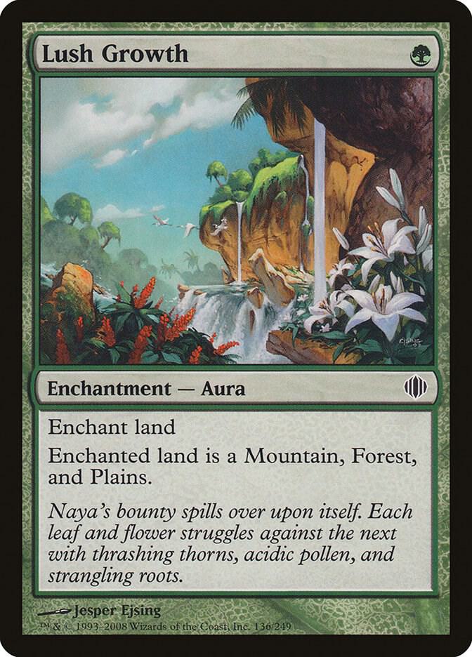Lush Growth 136 card from Shards of Alara