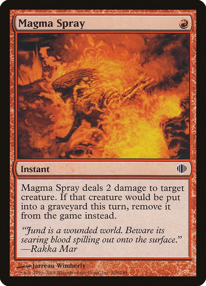 Magma Spray 108 card from Shards of Alara
