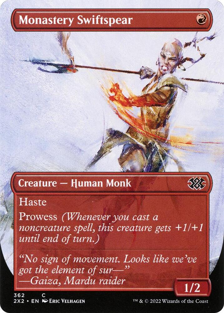 Monastery Swiftspear (Borderless) 362 card from Double Masters 2022